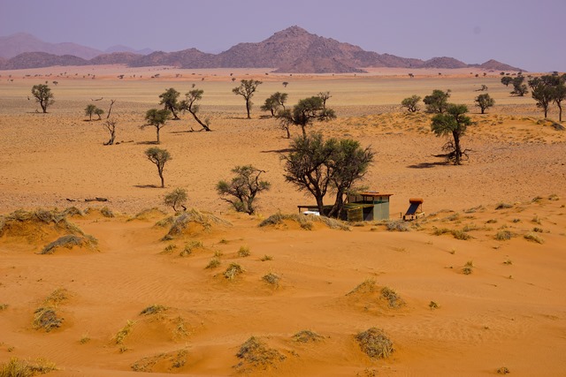 Campsite im NamibRand Nature Reserve Blick auf die Camp Site